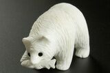 2.5" Realistic White Marble Bears with Fish - Philippines - Photo 3